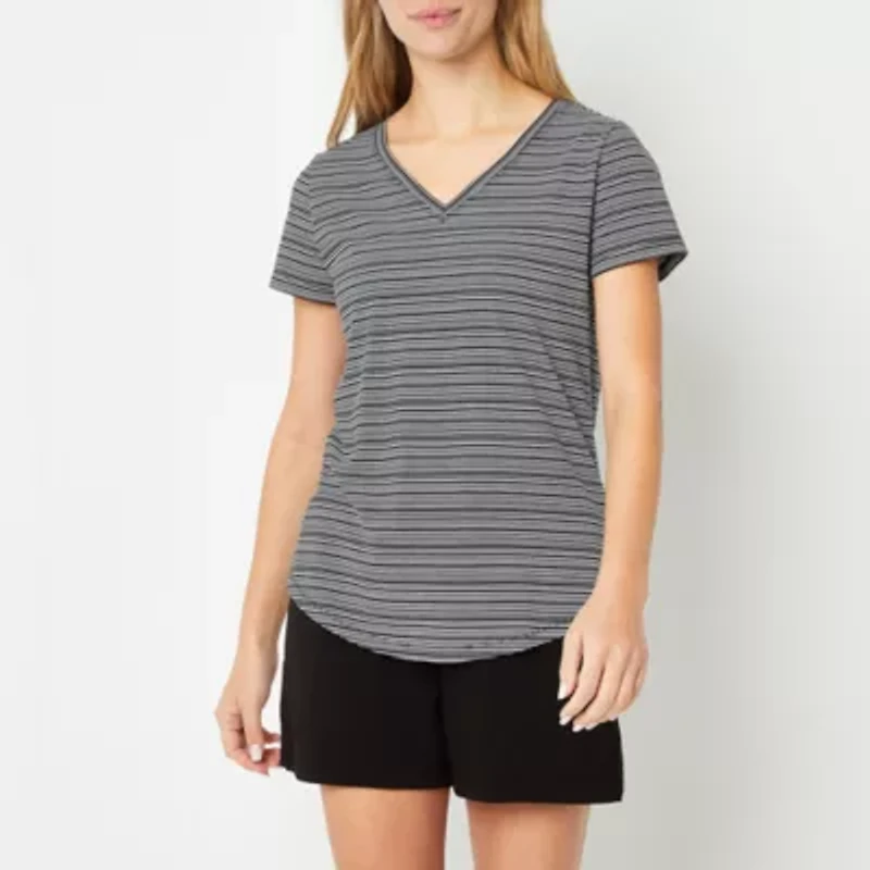 Stylus Womens V Neck Short Sleeve T-Shirt