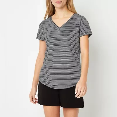 Stylus Womens V Neck Short Sleeve T-Shirt