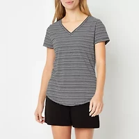 Stylus Womens V Neck Short Sleeve T-Shirt