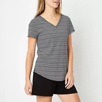 Stylus Womens V Neck Short Sleeve T-Shirt