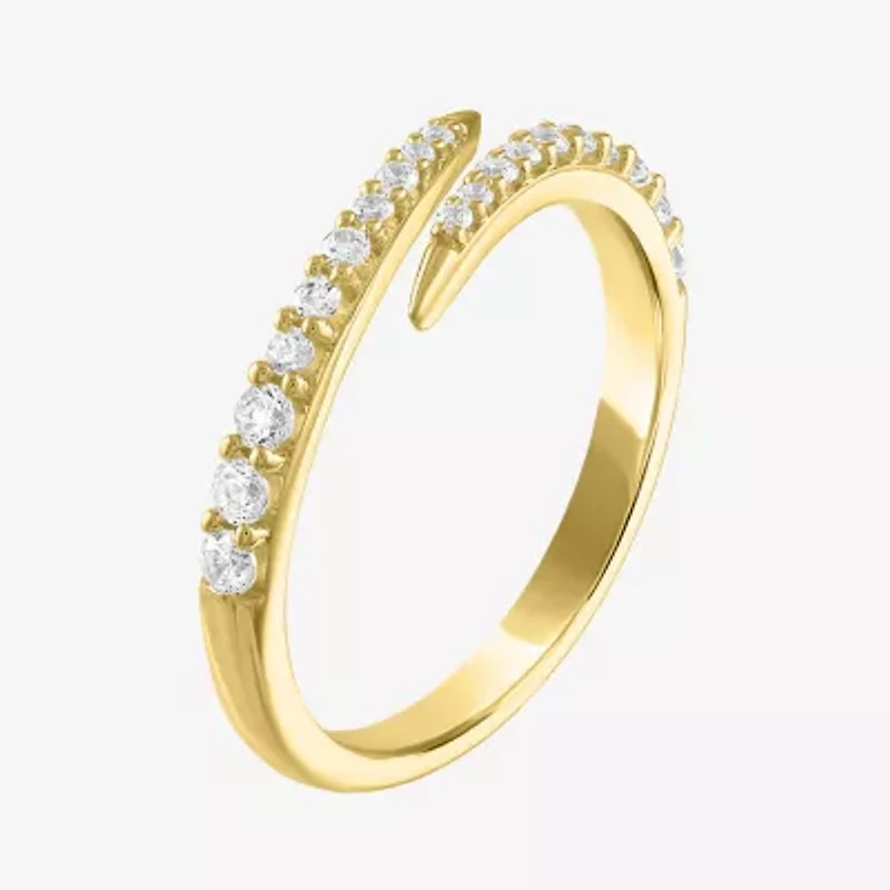 Diamond Addiction (G-H / Si2-I1) Womens 1/3 CT. T.W. Lab Grown White Diamond 10K Gold Delicate Midi  Stackable Ring