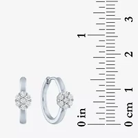 Diamond Blossom (G-H / Si2-I1) Womens 1/4 CT. T.W. Lab Grown White Diamond Sterling Silver 15mm Hoop Earrings