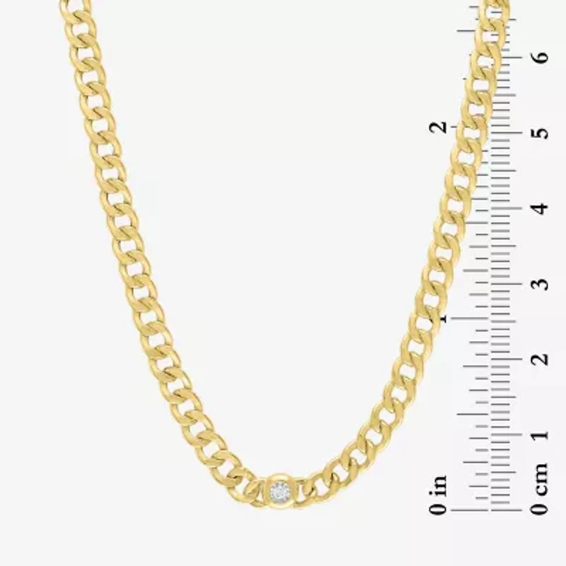 Diamond Addiction (G-H / Si2-I1) Womens Diamond Accent Lab Grown White Diamond 14K Gold Over Silver 18 Inch Pendant Necklace