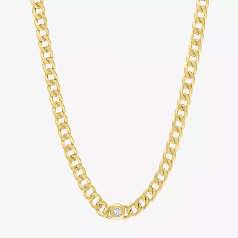 Diamond Addiction (G-H / Si2-I1) Womens Diamond Accent Lab Grown White Diamond 14K Gold Over Silver 18 Inch Pendant Necklace