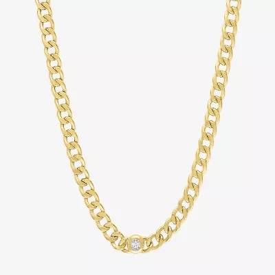 Diamond Addiction (G-H / Si2-I1) Womens Diamond Accent Lab Grown White Diamond 14K Gold Over Silver 18 Inch Pendant Necklace