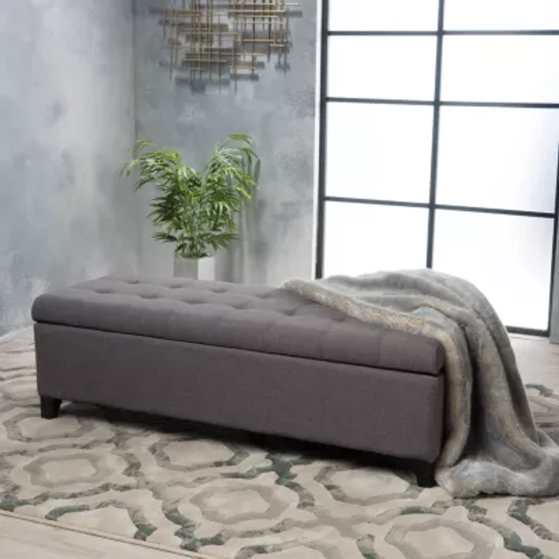 Mission Tufted Upholstered Ottoman