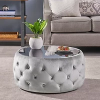 Chana Tufted Upholstered Ottoman