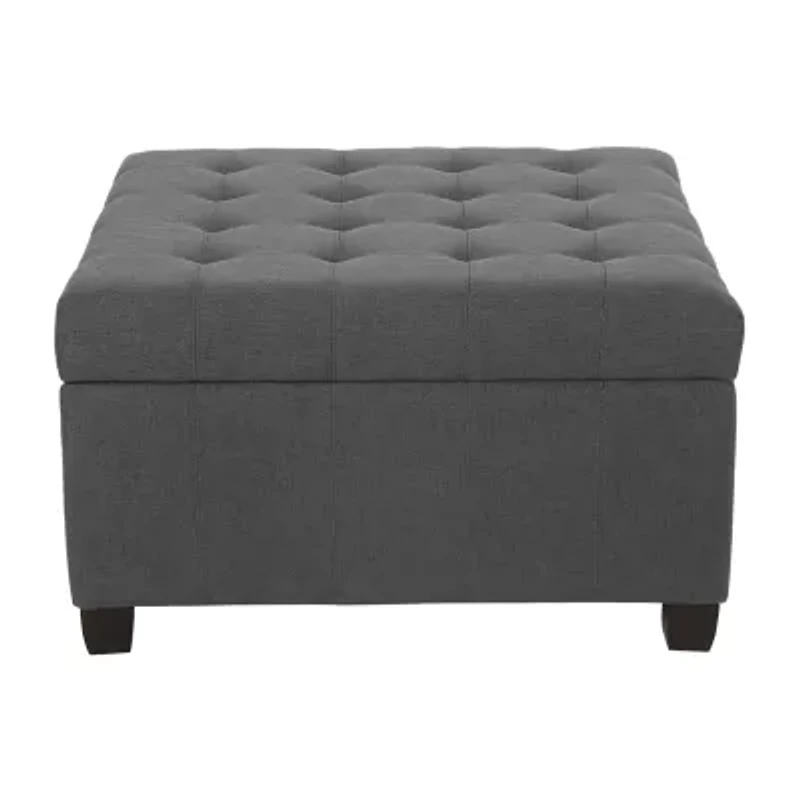Isabella Tufted Upholstered Ottoman