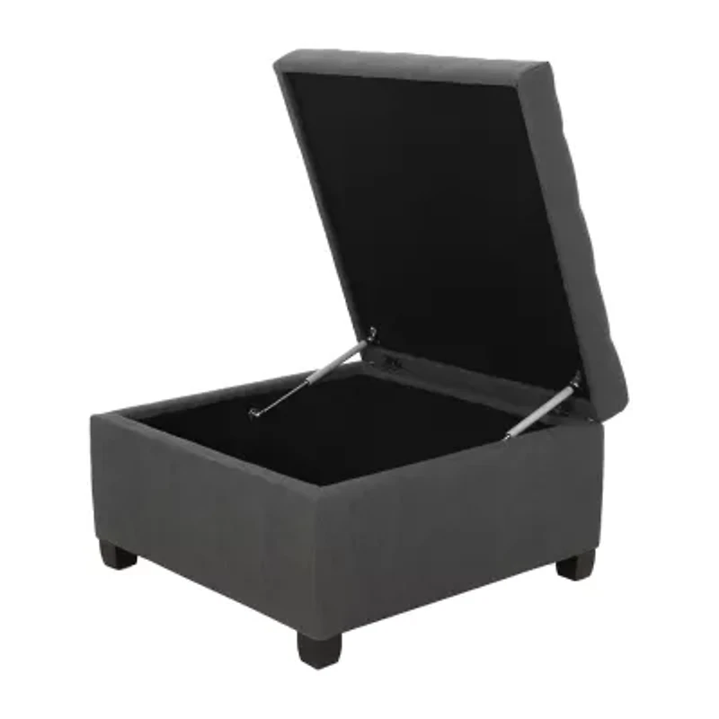 Isabella Tufted Upholstered Ottoman