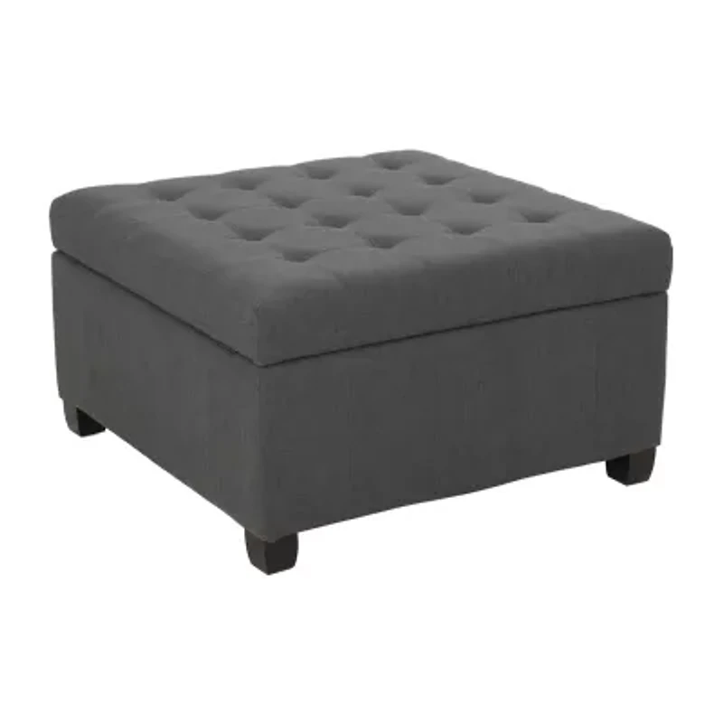 Isabella Tufted Upholstered Ottoman