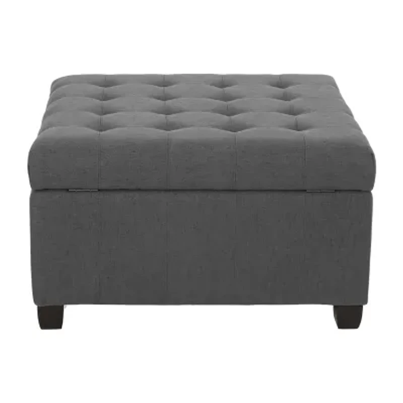 Isabella Tufted Upholstered Ottoman