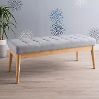 Saxon Upholstered Tufted Bench
