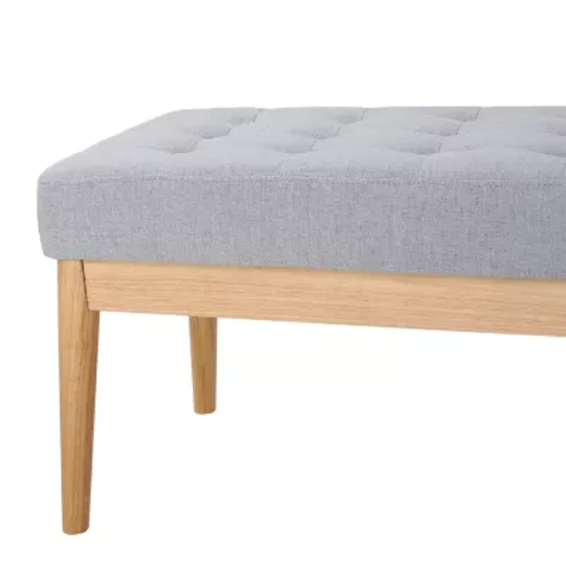 Saxon Upholstered Tufted Bench