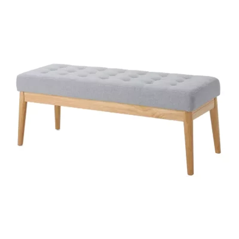 Saxon Upholstered Tufted Bench