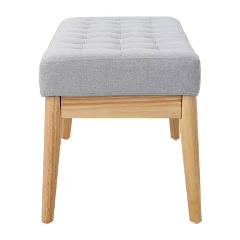 Saxon Upholstered Tufted Bench