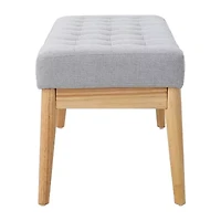 Saxon Upholstered Tufted Bench