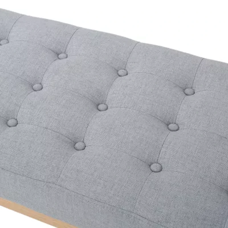 Saxon Upholstered Tufted Bench