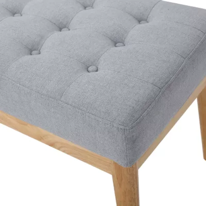 Saxon Upholstered Tufted Bench