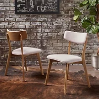 Chazz 2-pc. Upholstered Side Chair in Light Beige