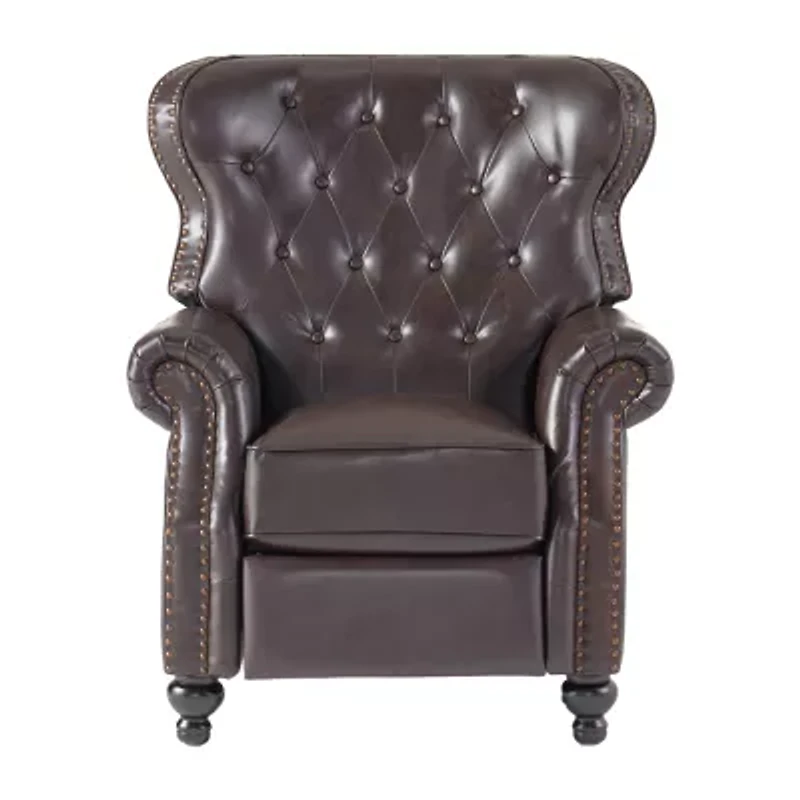 Walder Tufted Roll-Arm Recliner