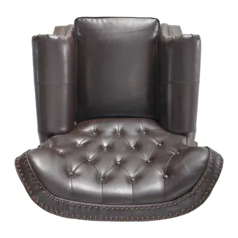 Walder Tufted Roll-Arm Recliner