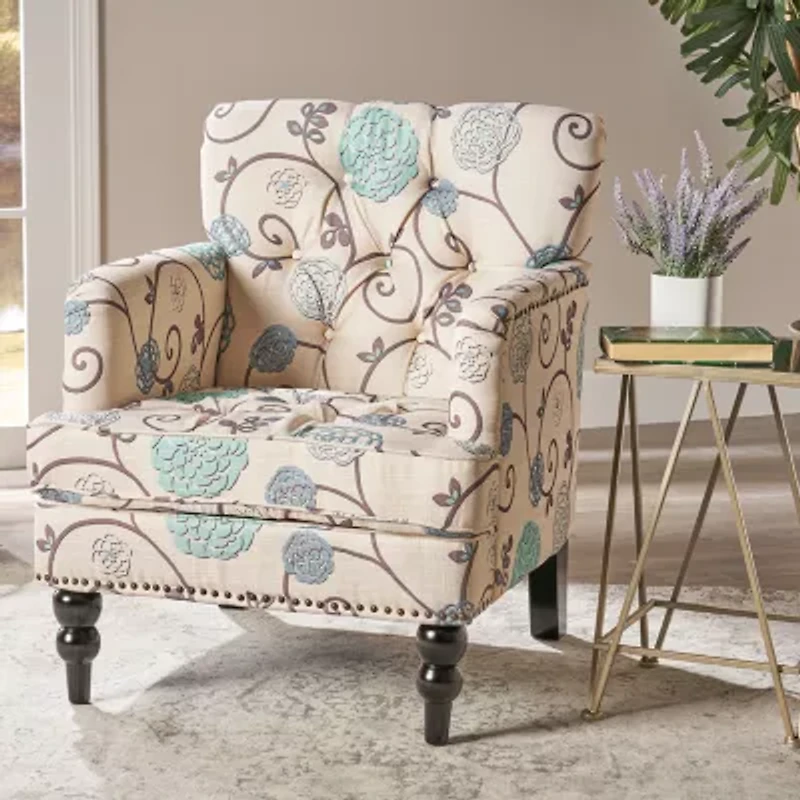 Harrison Tufted Upholstered Club Chair