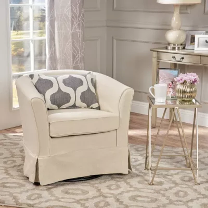 Cecilia Swivel Upholstered Club Chair