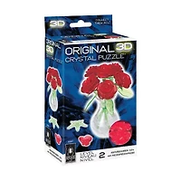 BePuzzled 3D Crystal Puzzle - Roses in a Vase: 44Pcs