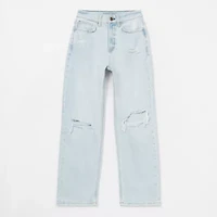 Arizona Juniors Ripped Womens Highest Rise Straight Leg Jean