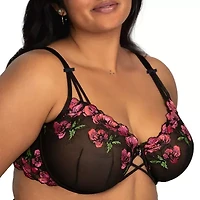 Curvy Couture Embroidery Unlined Balconette-1613
