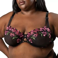 Curvy Couture Embroidery Unlined Balconette-1613
