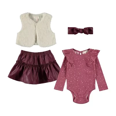 Btween Baby Girls 3-pc. Skirt Set