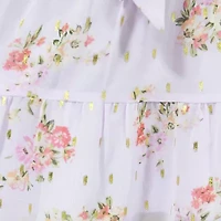 Lilt Big Kid Girls Short Sleeve Flutter Floral Maxi Dress