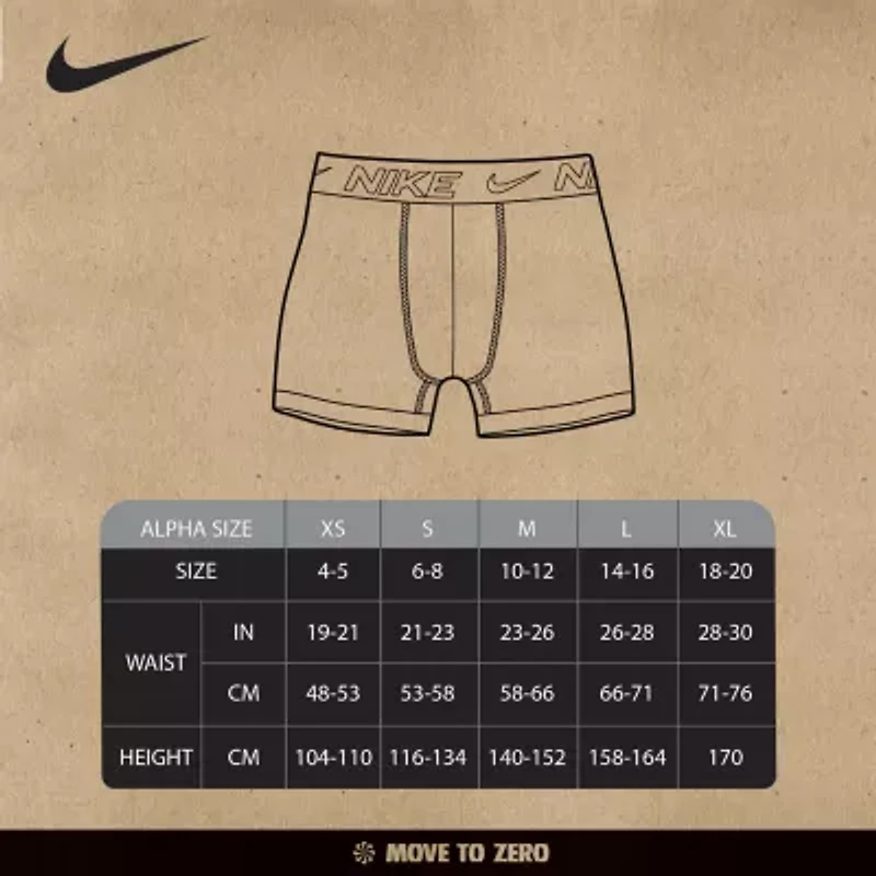 Nike Little & Big Kid Boys 3 Pack Boxer Briefs 9n0845-W1w