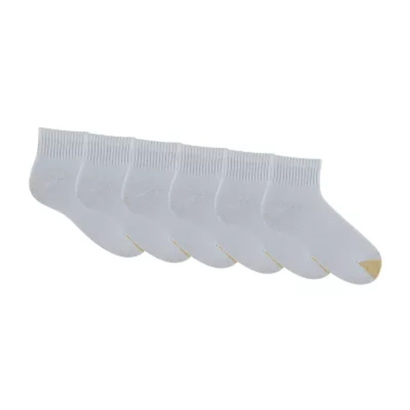 Gold Toe Athletic Sport Mens Breathable 6 Pair Big and Tall Quarter Ankle Socks