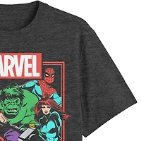 Mens Crew Neck Short Sleeve Regular Fit Marvel Big and Tall Graphic T-Shirt