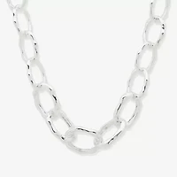 Worthington Silver Tone Womens 17 Inch Collar Necklace