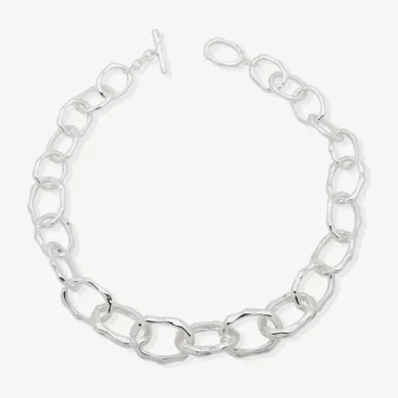 Worthington Silver Tone Womens 17 Inch Collar Necklace