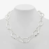 Worthington Silver Tone Womens 17 Inch Collar Necklace