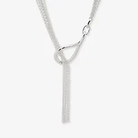 Worthington Silver Tone Womens Stainless Steel 22 Inch Y Necklace