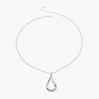 Worthington Silver Tone Womens 34 Inch Pendant Necklace