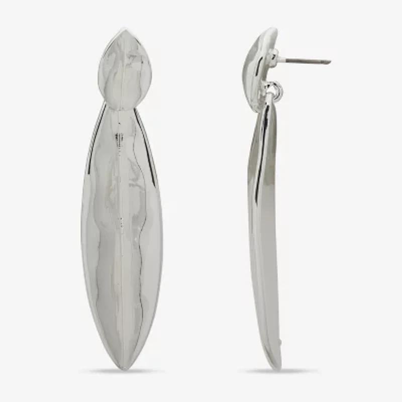 Worthington Silver Tone Womens Drop Earrings