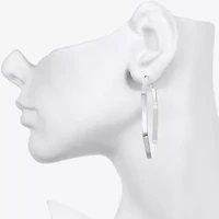 Bijoux Bar Delicates Silver Tone Womens Glass 3 Pair Earring Set