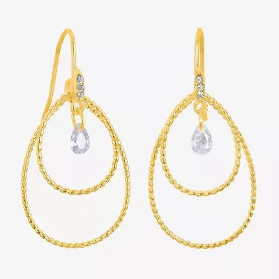 Bijoux Bar Delicates Gold Tone Womens Glass Drop Earrings
