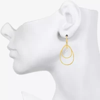 Bijoux Bar Delicates Gold Tone Womens Glass Drop Earrings