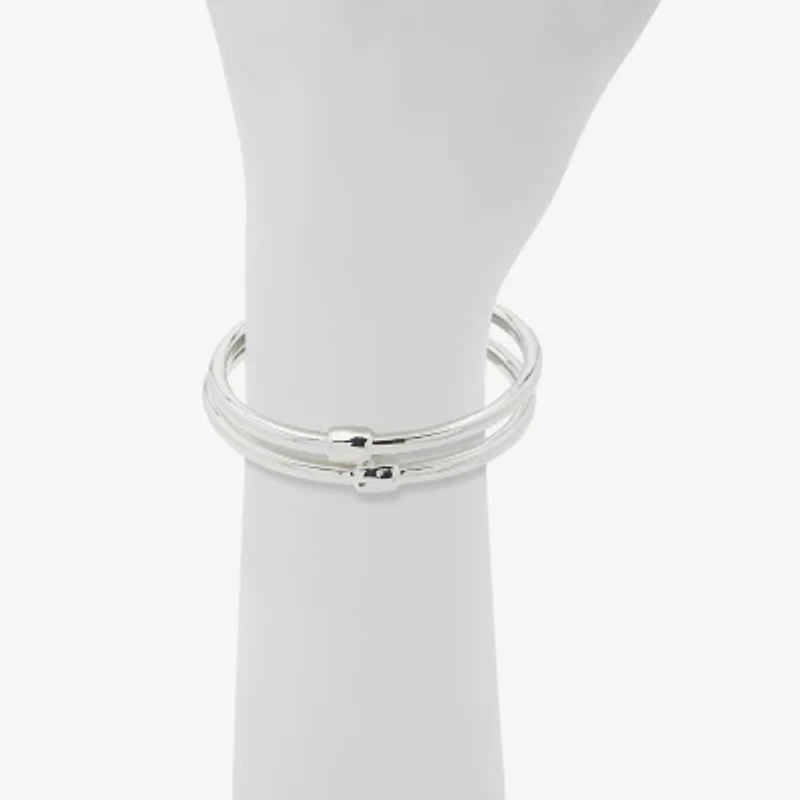 Worthington Silver Tone Womens 2-pc. Bracelet Set