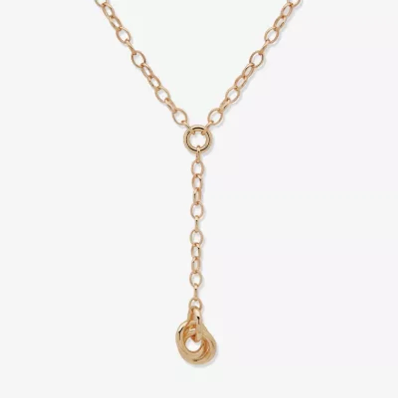 Worthington Gold Tone Womens 22 Inch Y Necklace