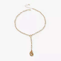 Worthington Gold Tone Womens 22 Inch Y Necklace