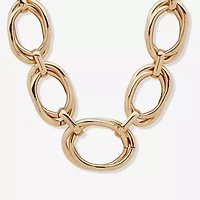 Worthington Gold Tone Womens Surgical Steel 18 Inch Collar Necklace