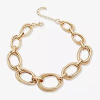 Worthington Gold Tone Womens Surgical Steel 18 Inch Collar Necklace